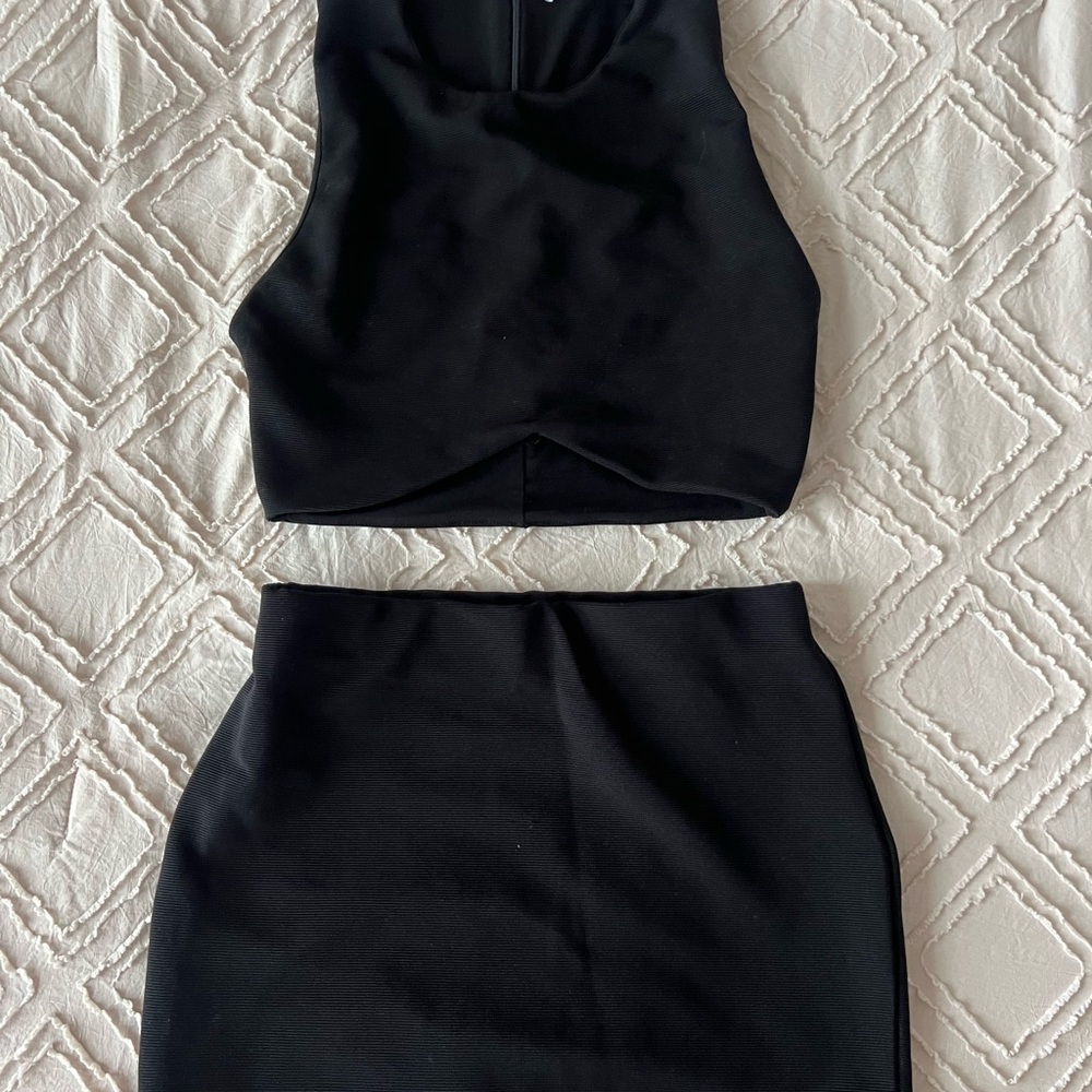 Chic Black Two-Piece Set
